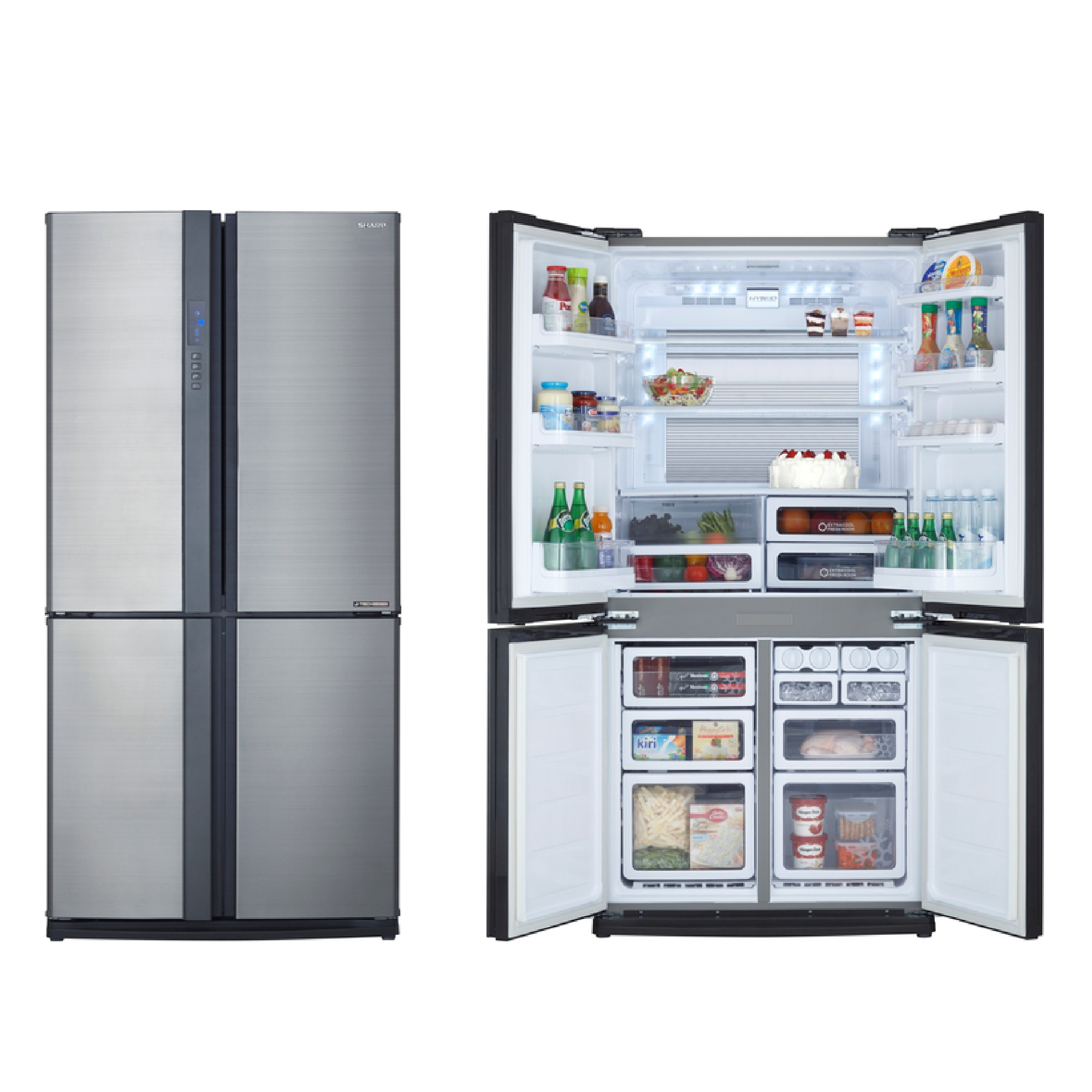 Холодильник Sharp SJ-ex93pbe бежевый