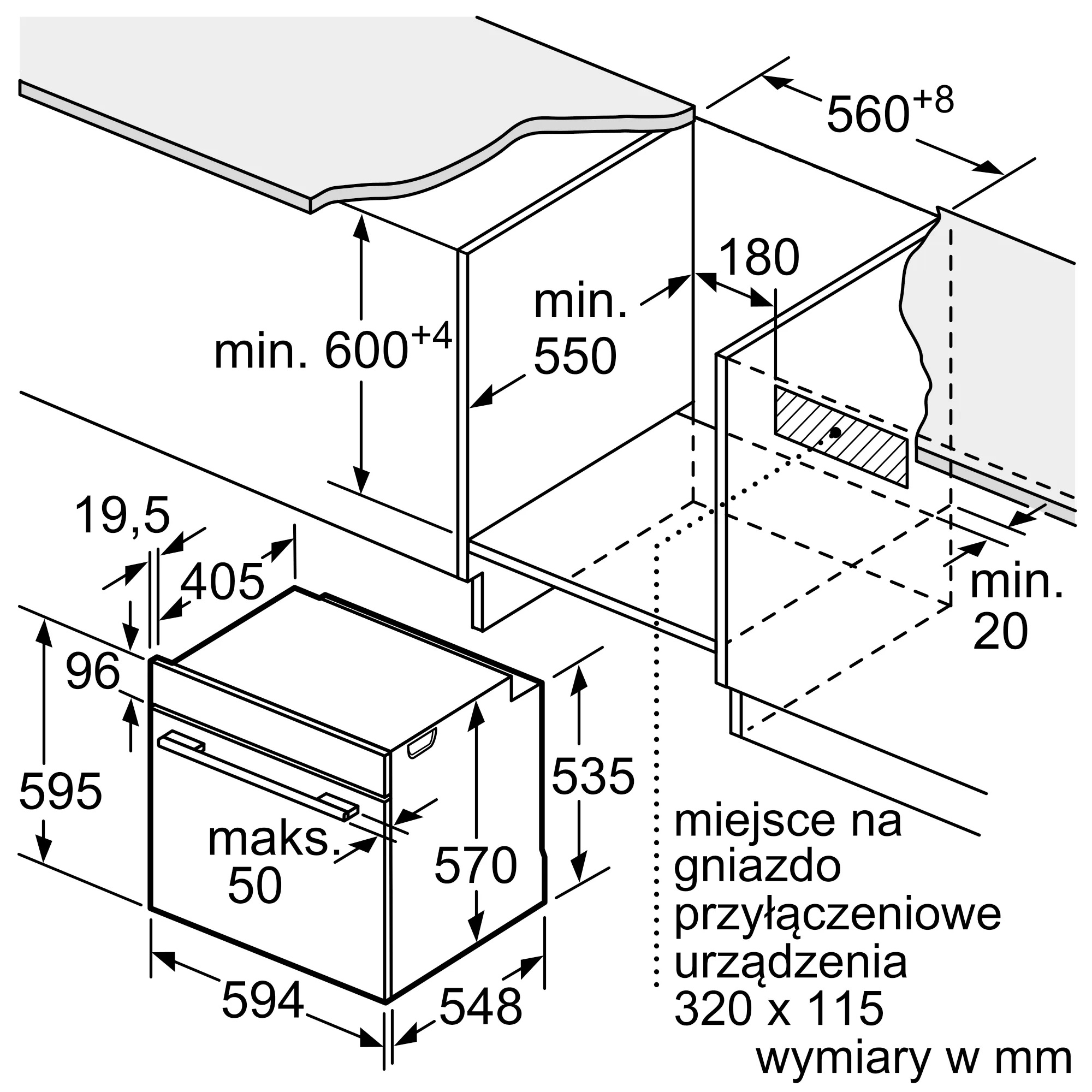 Bosch hbf534ew0r схема встраивания