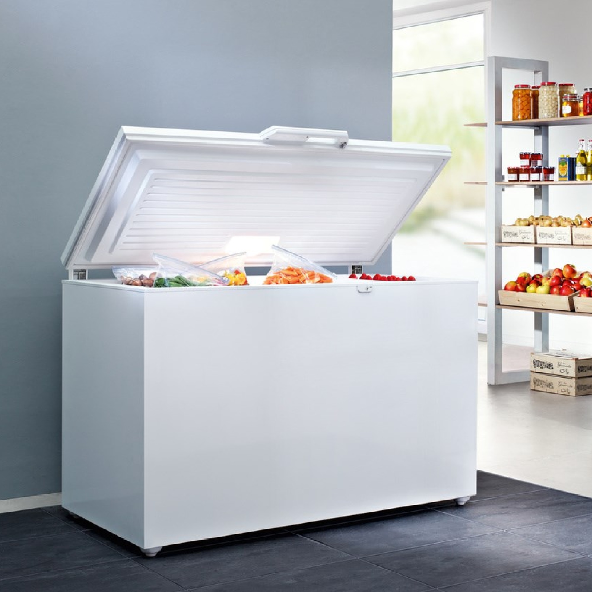 шкаф холодильный типа ларь бирюса 260кx
